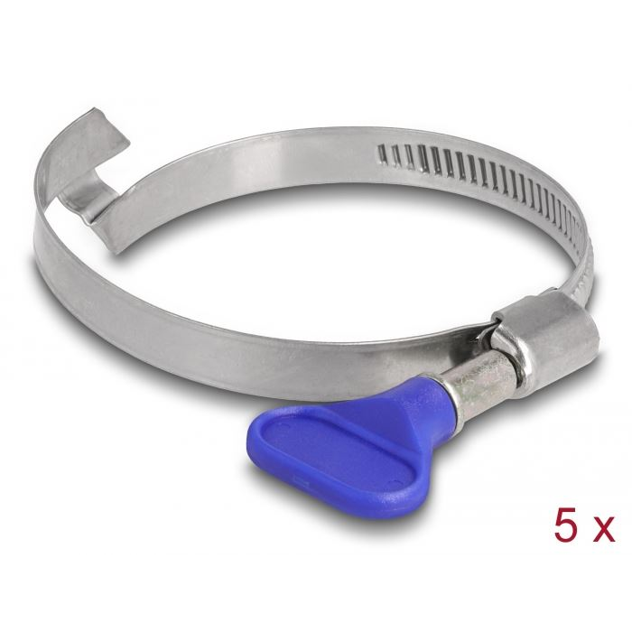 Delock tömlőbilincs pillangó fogantyúval balkezeseknek 50-65mm, 5db (19617) (delock19617)