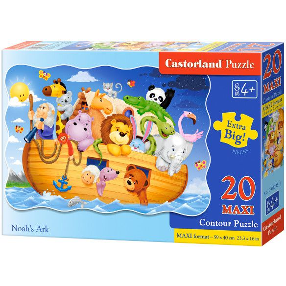 Castorland Noah's Ark 20 Maxi pcs Контурен пъзел 20 броя Анимации