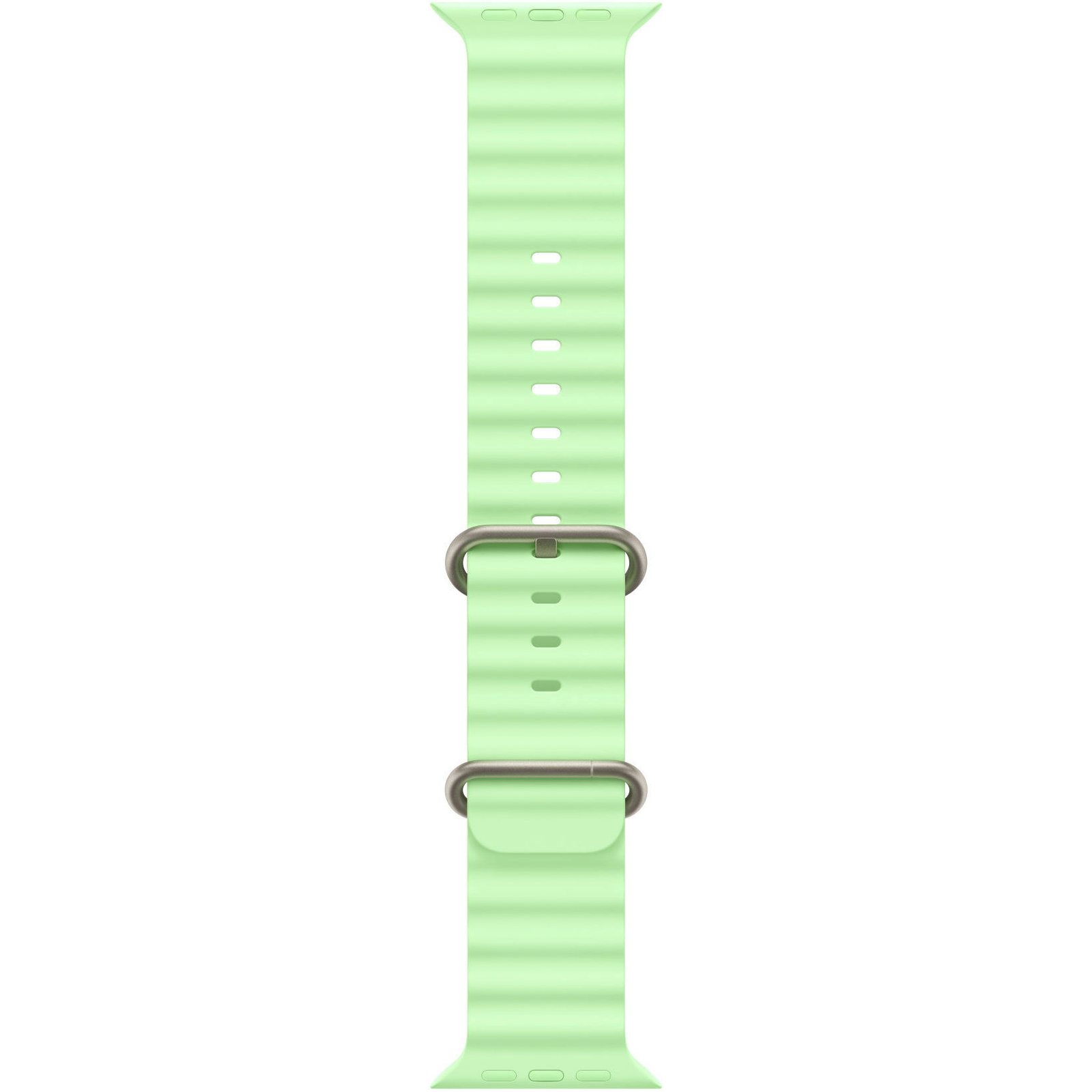 Apple Watch 49 mm Óceán szíj - élénk neonzöld / natúr titán (MGCF4ZM/A)