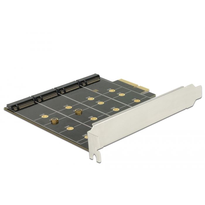 Delock PCI Express-kártya x4 > 4 x belső M.2 Key B (89888) (del89888)