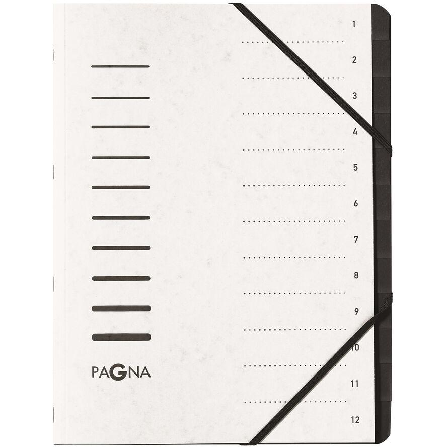 PAGNA Ordnungsmappe 12 Fächer 1-12 weiß (40059-08) (40059-08)