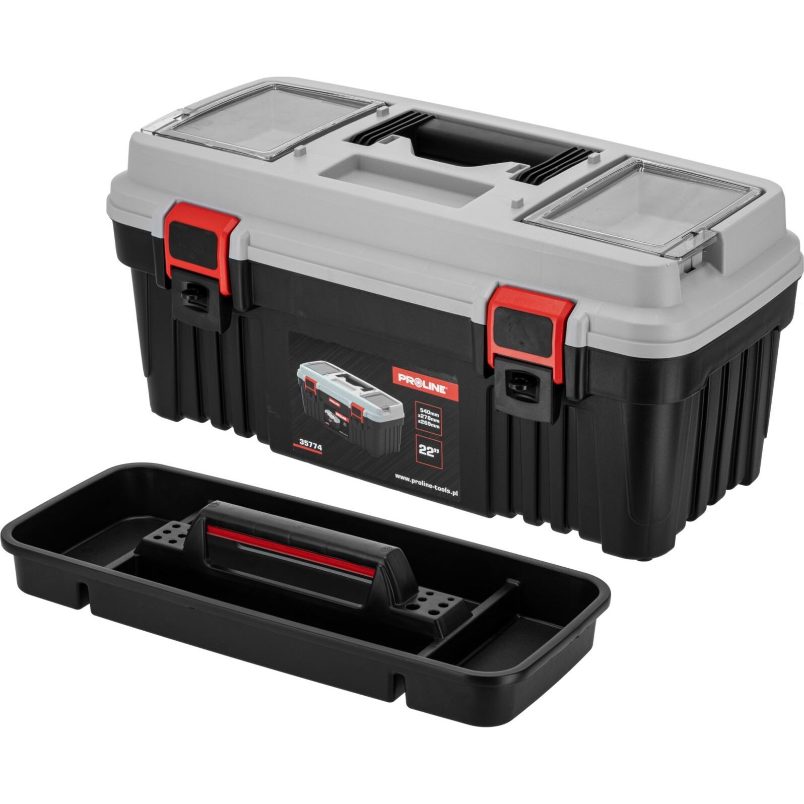 Szerszámosláda 2 Konzollal, 540 x 278 x 269, Proline