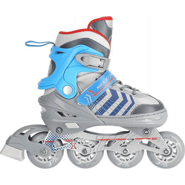 Nh18192 4en1 Gris-azul Talla M. M(34-38) Patines En Línea Con Dim.