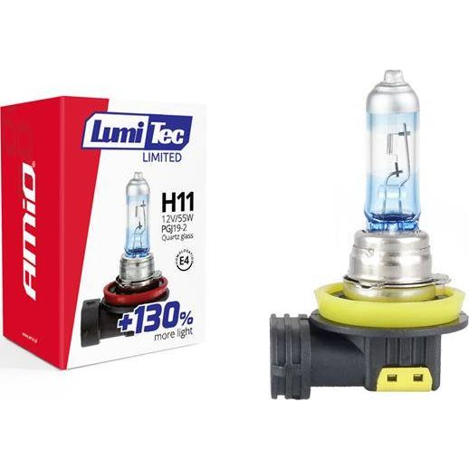  AMiO Żarówka halogenowa H11 12V 55W LumiTec LIMITED +130%