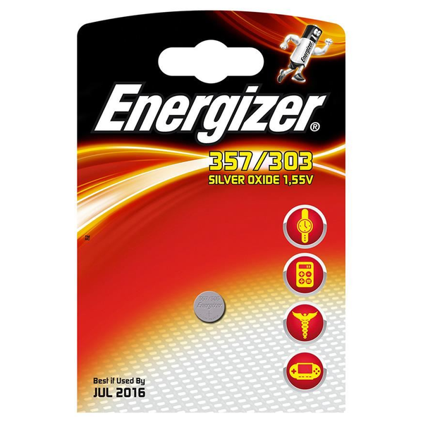Energizer gombelem 1.55V 357/303 (1db/csomag)  (7638900252989)