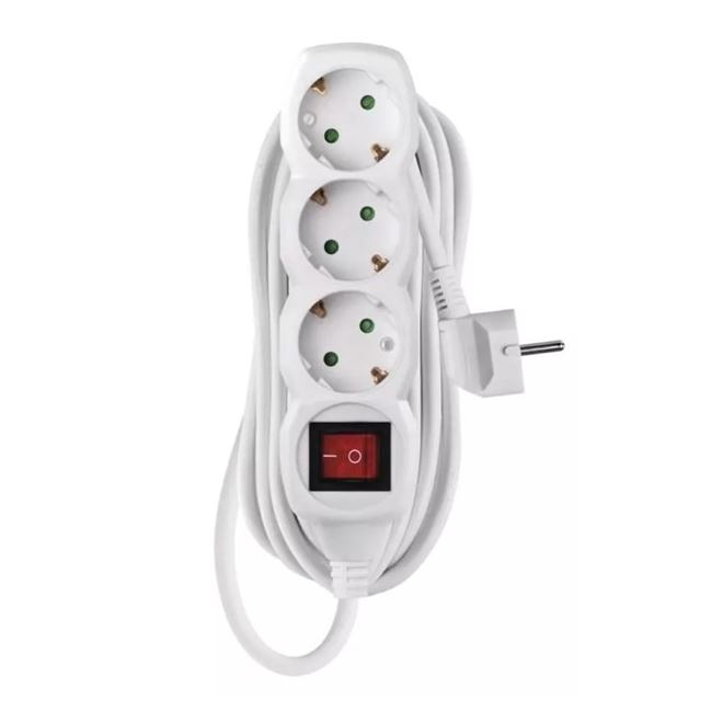 EMOS P1325R 3 aljzat 5méter 1,5mm2 kapcsolós hosszabbító (P1325R)