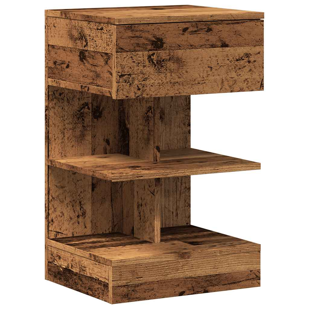 éjjeliszekrény Régi fa 40x35x65 cm Gépelt fa (856748)