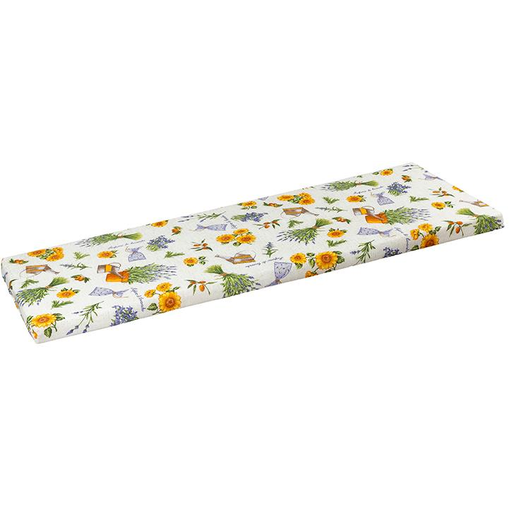 BELLATEX Bench seat 34 / 561 smooth zippered 40 × 120 lavender with teapot (11502)