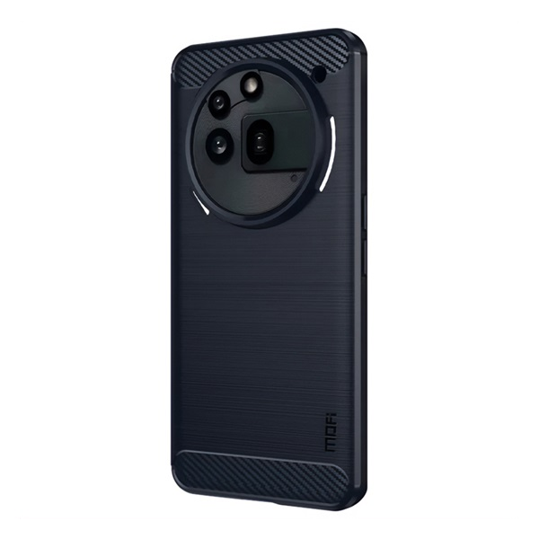 Mofi szilikon telefonvédő (ütésállóság, légpárnás sarok, szálcsiszolt, karbon minta) SÖTÉTKÉK Nothing Phone (3a) Pro (GP-168264) (GP-168264)