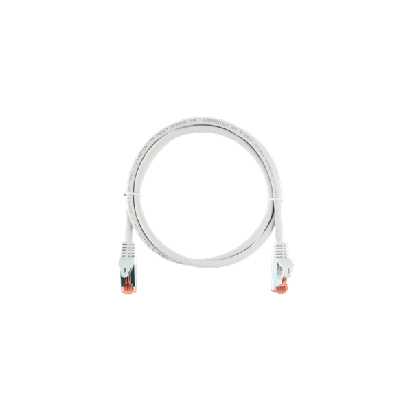 NIKOMAX Patch kábel S/FTP CAT6a LSOH, Essential Series, 20m, fehér (NMC-PC4SA55B-ES-200-C-WT)