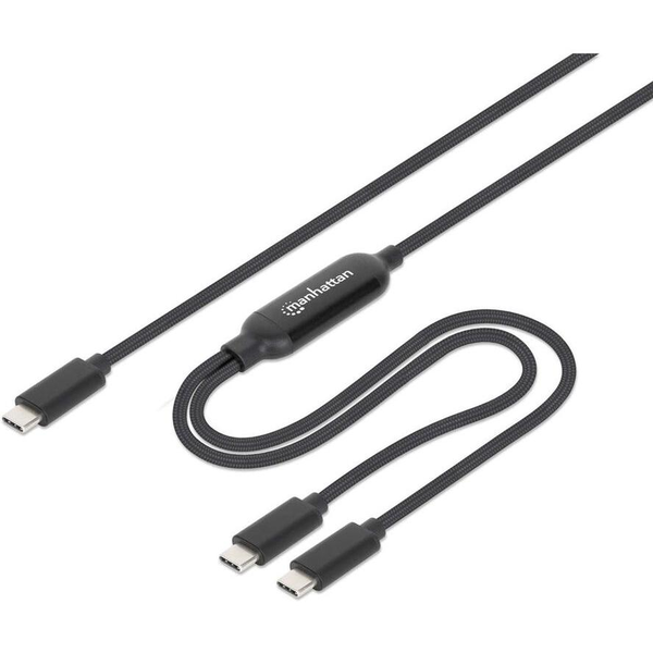 Manhattan 355810 USB-kabel 2 m USB C 2 x USB C Sort