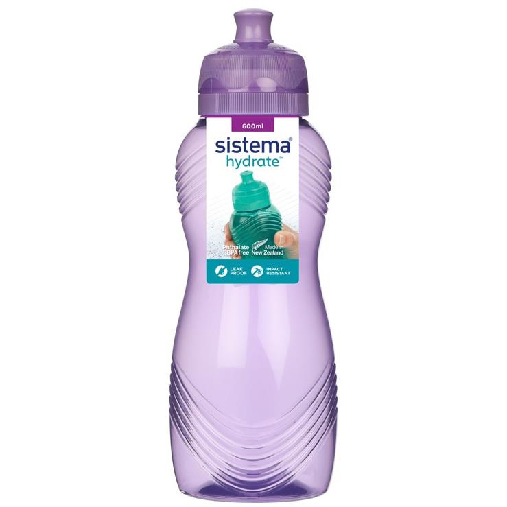 Sistema® Hydrate™ Wave Twist ‘n’ Sip Kulacs, 600 ml, lila (41964)