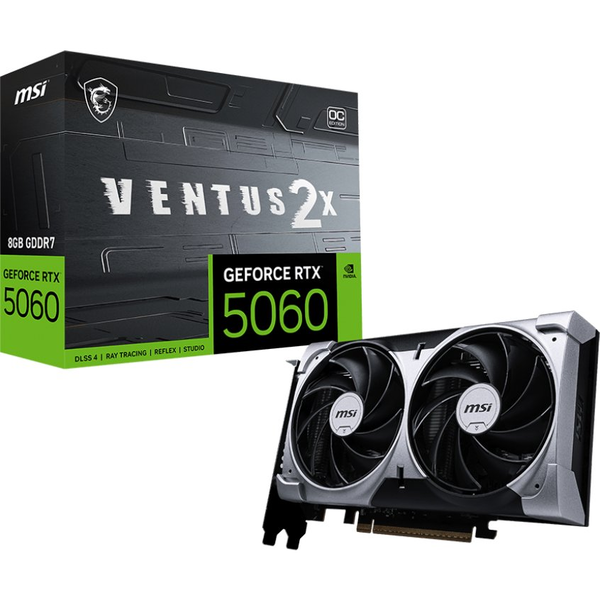 MSI Videokártya PCI-Ex16x nVIDIA RTX 5060 VENTUS 2X 8GB DDR7 OC