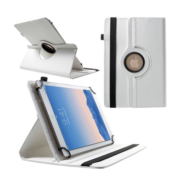 Tok álló, bőr hatású (FLIP, asztali tartó funkció, univerzális, 360°-ban forgatható, 9-10