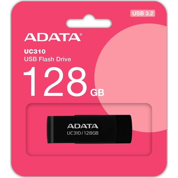 ADATA UC310 USB flash meghajtó 128 GB USB A típus 3.2 Gen 1 (3.1 Gen 1) Fekete