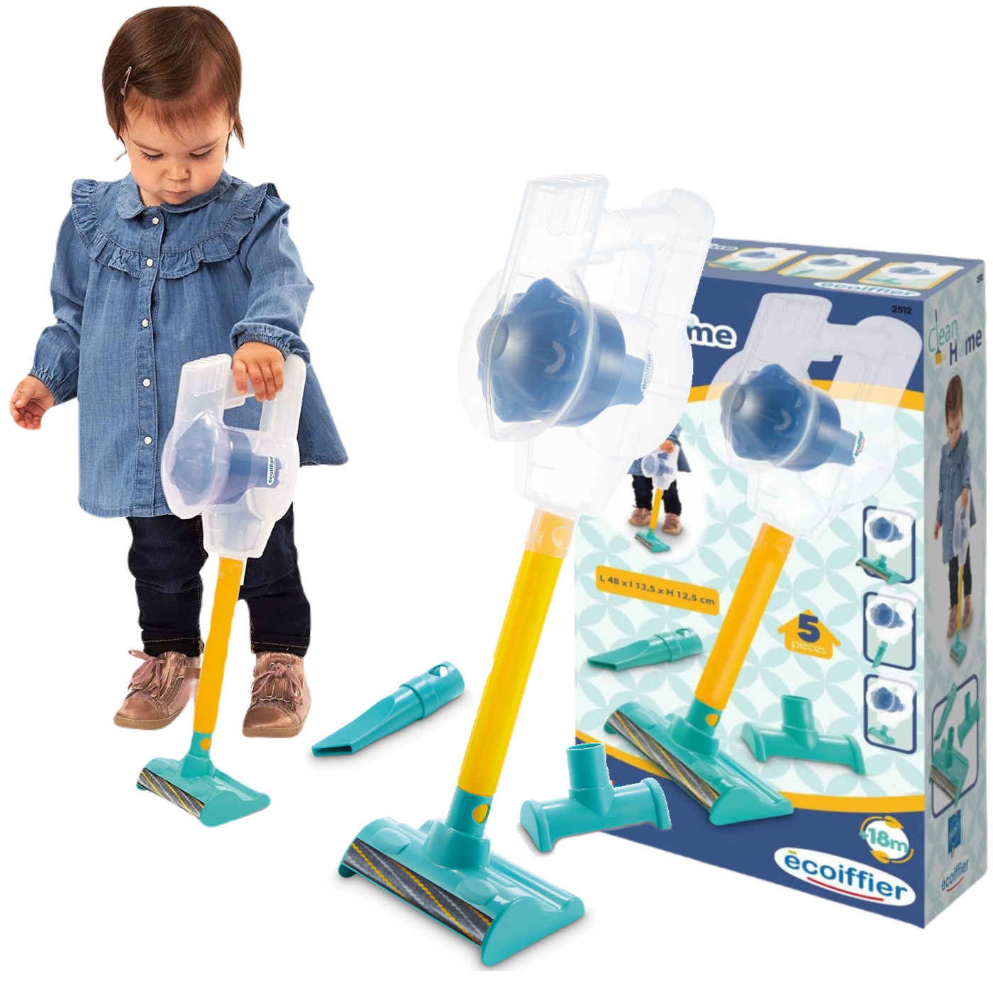 Ecoiffier Játék Kézi- és morzsaporszívó (7600002512)