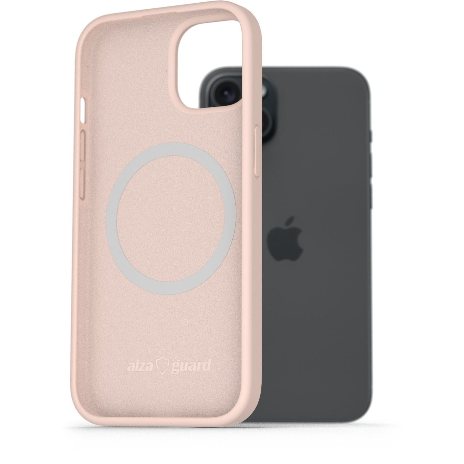 AlzaGuard Silicone Case Compatible with Magsafe iPhone 15 Plus rózsaszín tok (AGD-PCMS21P)