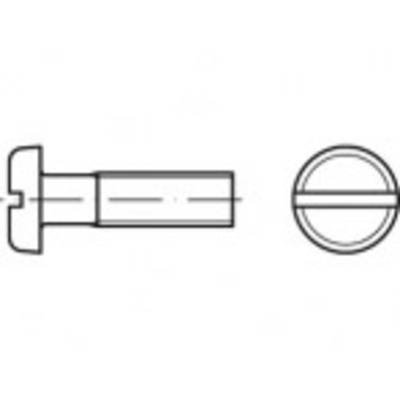 TOOLCRAFT TO-5391246 lapos kerekfejű csavar M6 60 mm egyeneshornyú ISO 3017 galvanikusan cinkezett acél 100 db (TO-5391246)
