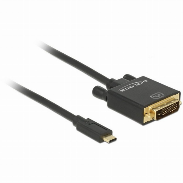 KAB USB-C > DVI 24+1 (ST-ST) 2m 4K 30Hz DeLOCK Black (85321)