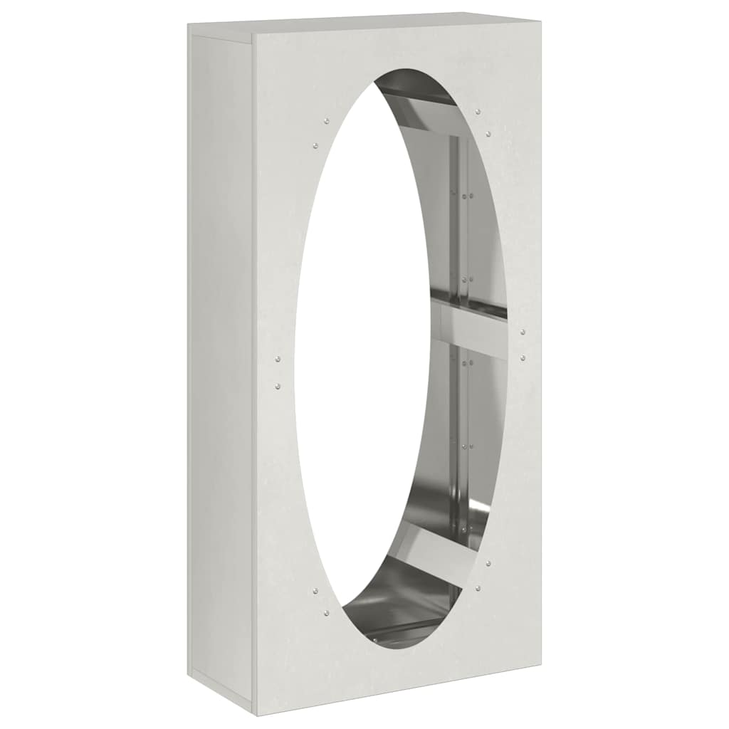 rozsdamentes acél tűzifatároló 50x23x100 cm (864185)