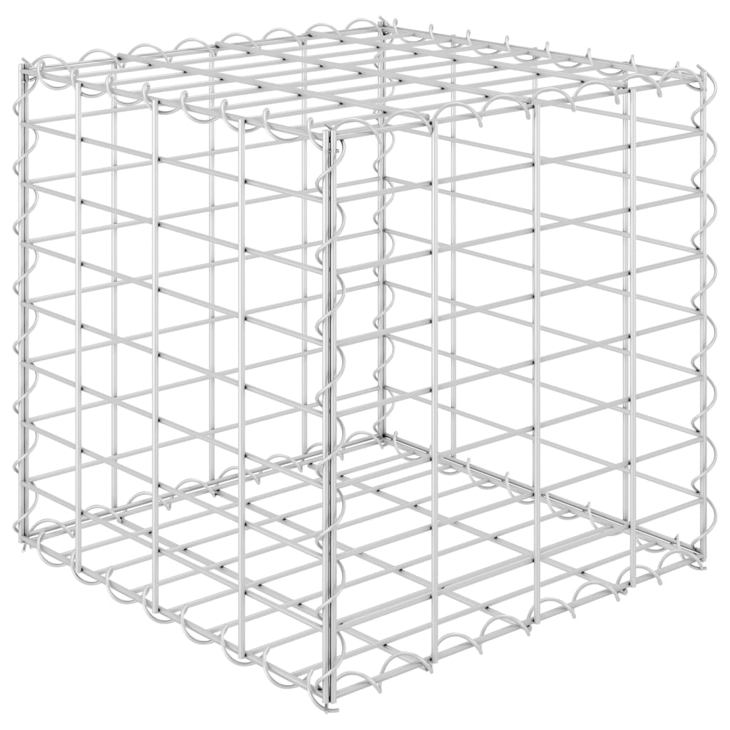 kocka alakú acélhuzal gabion magaságyás 40 x 40 x 40 cm (145649)