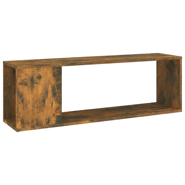 füstös tölgy színű szerelt fa fali TV-szekrény 100 x 24 x 32 cm