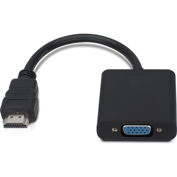 Adapter AV MicroConnect HDMI - D-Sub (VGA) czarny (HDMVGA1B)