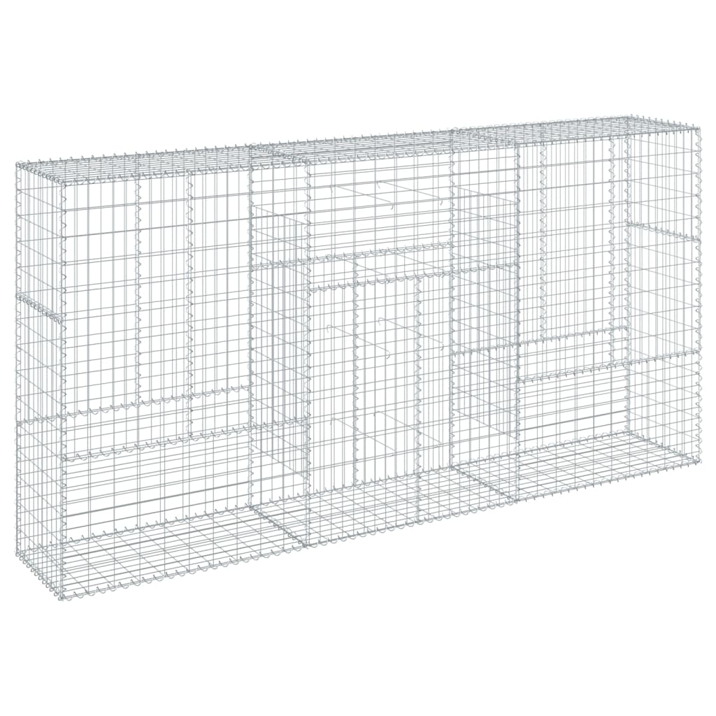 horganyzott vas gabion kosár fedéllel 300 x 50 x 150 cm (3295156)