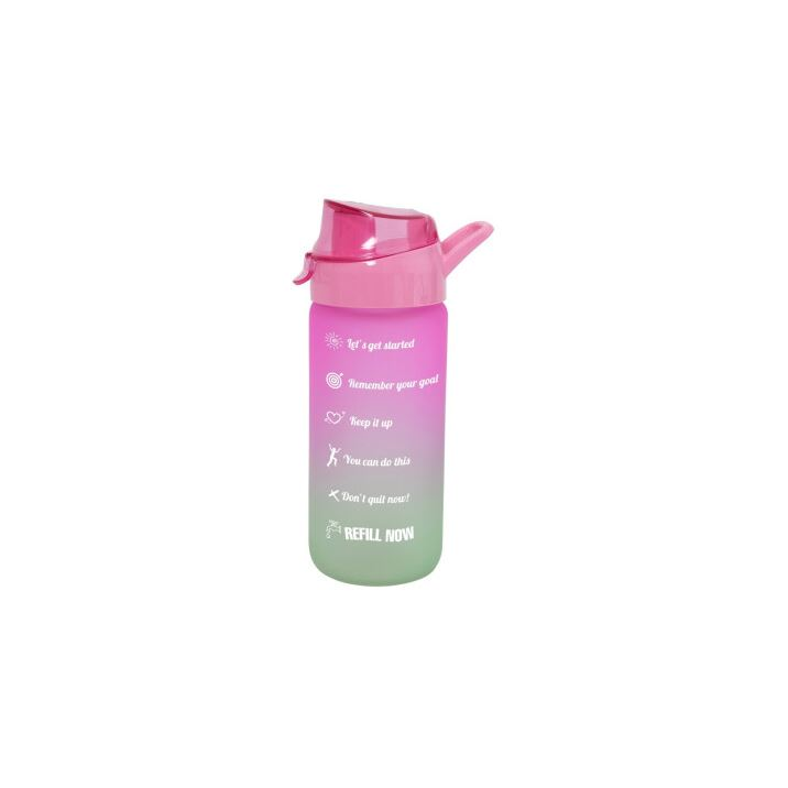 Solmazer színátmenetes üveg kulacs 500ml rózsaszín (111808-161) (111808-161)