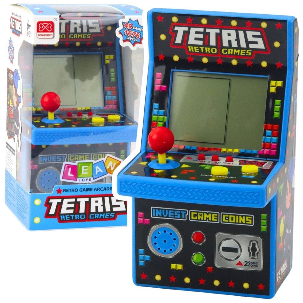 Lean Toys Mini Retro Tetris Nyerőgép 49 Játék 1676 Szint Kék (23491)