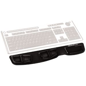 Fellowes Health-V Crystal tenyértámasz billentyűzethez fekete (9183201) (Fellowes9183201)