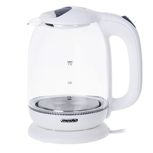 Ceainic din sticlă Mesko MS 1302w 1,7 l alb