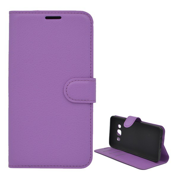 Tok álló, bőr hatású (FLIP, oldalra nyíló, asztali tartó funkció, prémium) LILA [Samsung Galaxy J5 (2016) SM-J510]