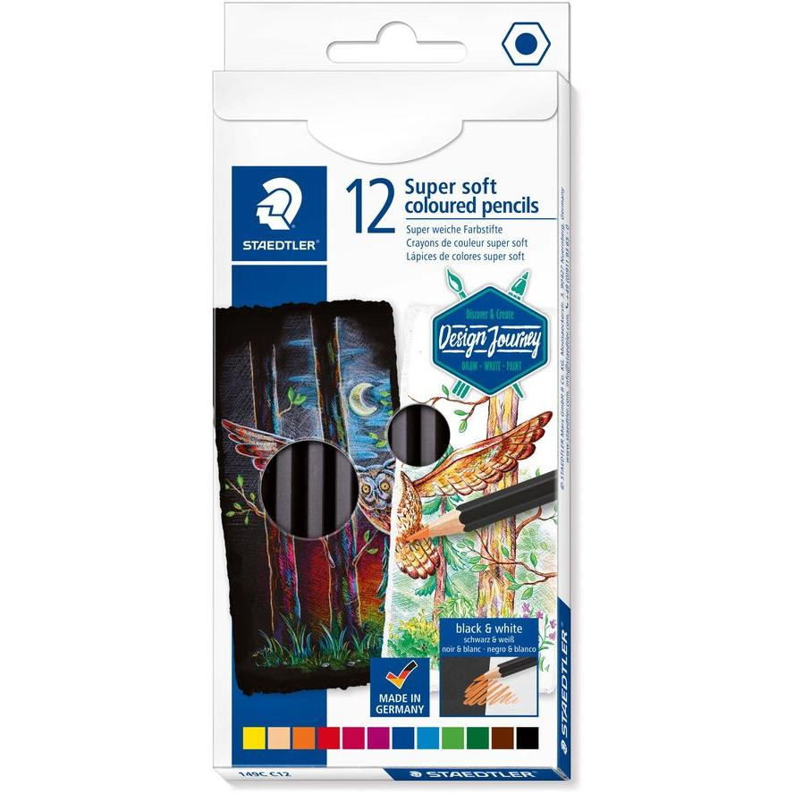 Staedtler Design Journey Super Soft Hatszögletű színes ceruza készlet 12 darab - Vegyes (149C C12)