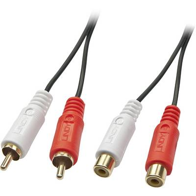 Lindy 35671 audio kabel 2 m 2 x RCA Zwart, Rood, Wit