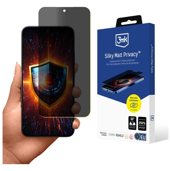 3mk SILKY MATT PRIVACY képernyővédő fólia (matt, HYDROGÉL öngyógyító, tokbarát, betekintés védelem) ÁTLÁTSZÓ Xiaomi 15T Pro / 15T (GP-175750)