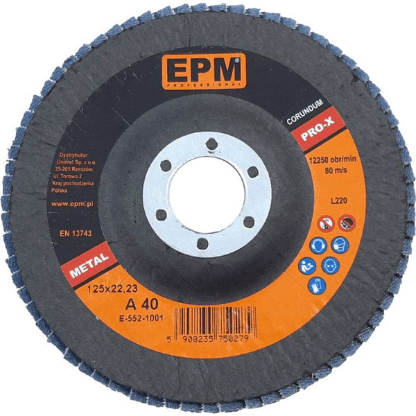 EPM lamelka korundowa EPM PRO-X granulacja 40 125mm (E-552-1001)