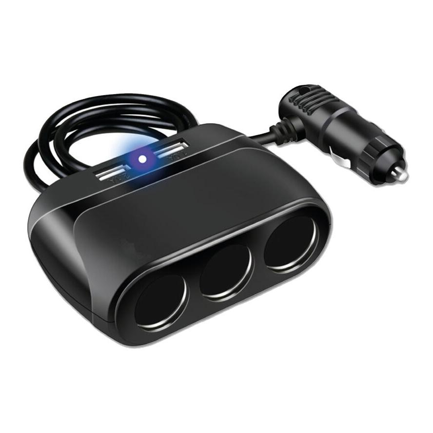 2GO 797256 5-in-1 Autós töltő - Fekete (120W) (797256)
