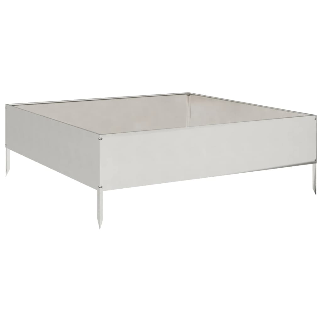 rozsdamentes acél kerti magaságyás 100 x 100 x 33,5 cm (851028)