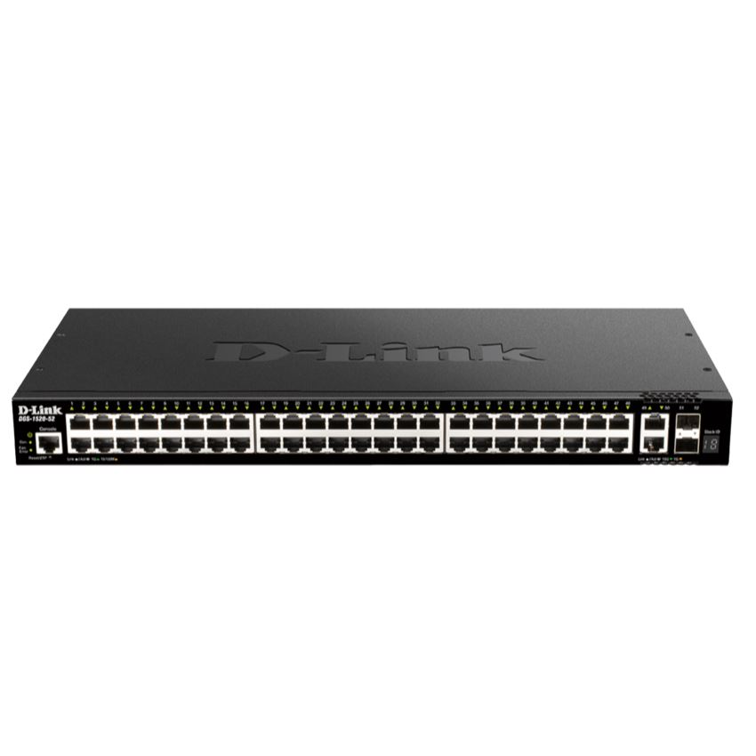 D-Link DGS-1520-52/E hálózati kapcsoló Vezérelt L3 10G Ethernet (100/1000/10000) 1U Fekete (DGS-1520-52/E)