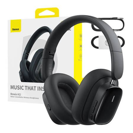 Baseus Bowie H1i ANC Bluetooth fejhallgató fekete 100h