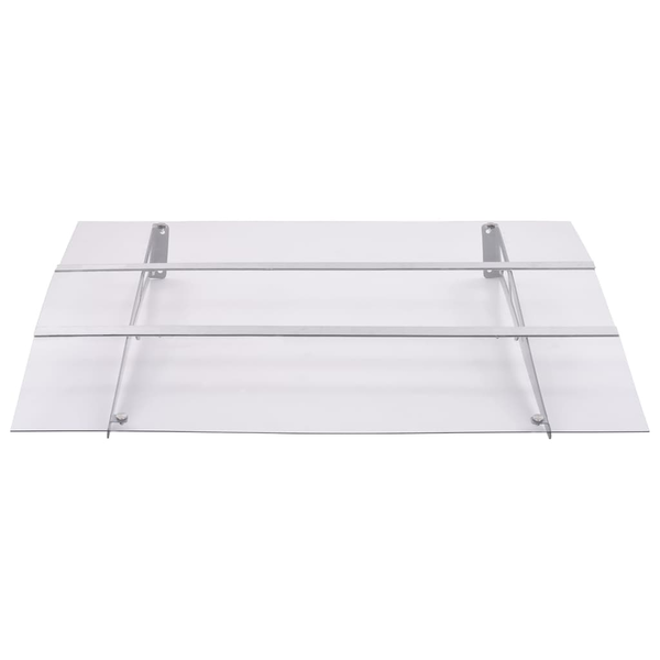 ajtókárpit ezüst és átlátszó 150x90 cm PET