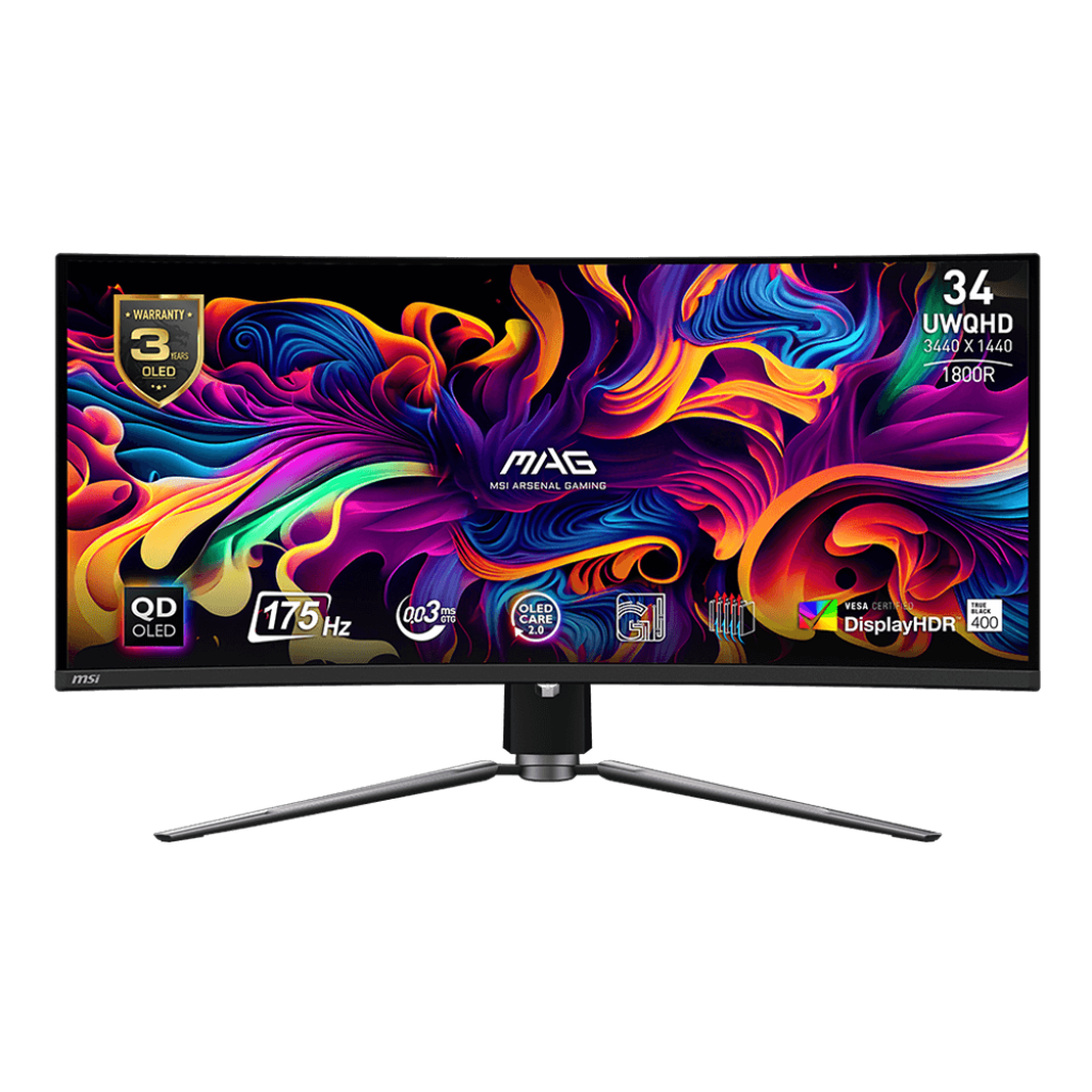 MSI MAG 341CQP QD-OLED 34" Ívelt UltraWide Gaming Monitor (MAG 341CQP QD-OLED)