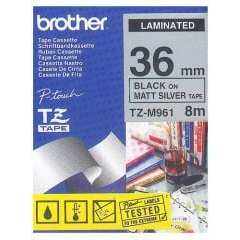 Brother Matt Laminated Labelling Tape - 36mm, Black/Silver етикетна лента TZ