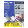 Brother Matt Laminated Labelling Tape - 36mm, Black/Silver етикетна лента TZ