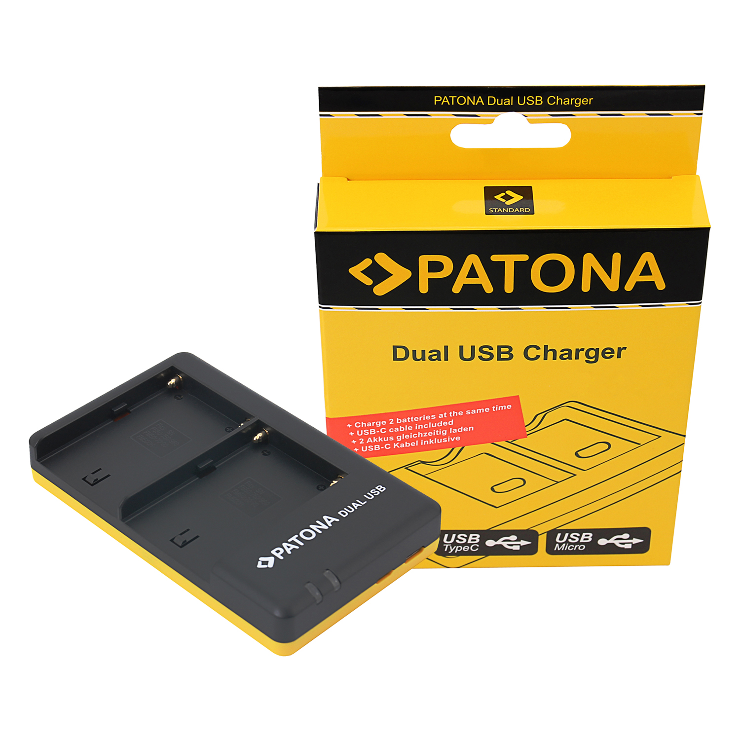 Patona PT1951 Foto Dual Quick Sony NP-FM500H USB Akkumulátor töltő (PT1951)