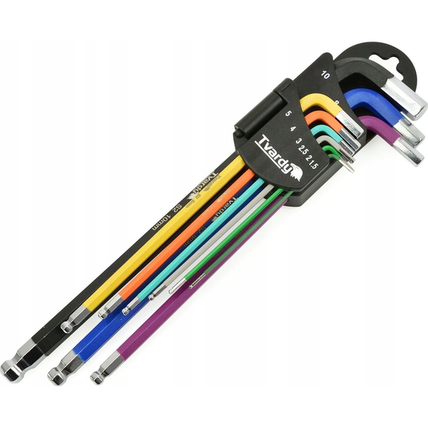  Tvardy Klucze imbusowe długie kolor 1,5-10mm 9el. S2 (24)