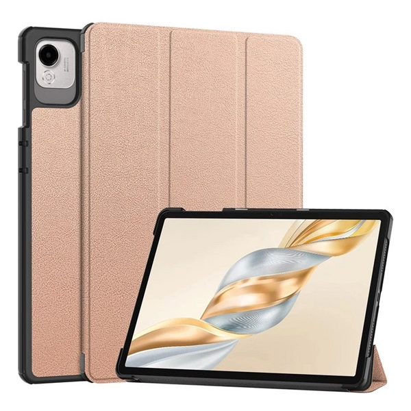 Tok álló, bőr hatású (aktív FLIP, oldalra nyíló, TRIFOLD, asztali tartó) ROZÉARANY Honor Pad X9a "Gigapack csomagolás" (GP-170256)