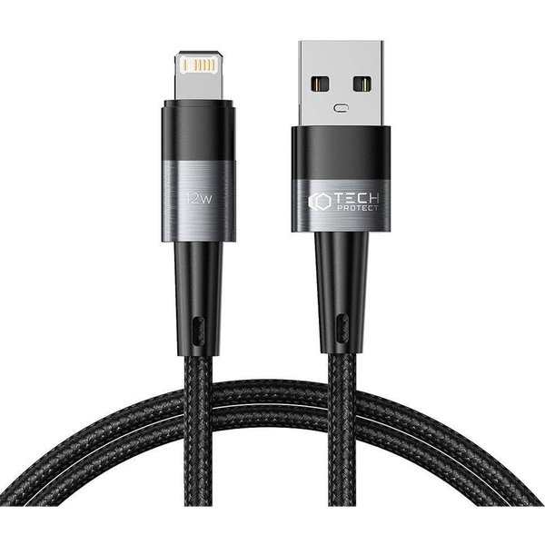 TECH-PROTECT ULTRABOOST LIGHTNING KABEL 12W 2.4A 100CM SIVA ZA IPHONE