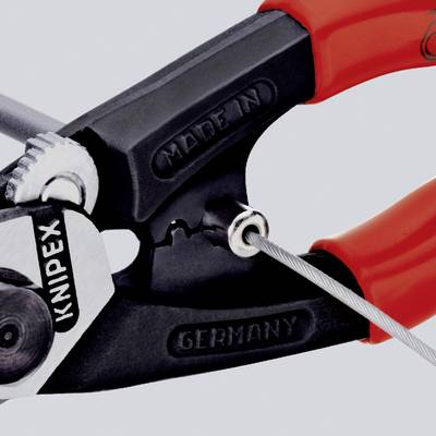 Drótkötélolló 190 mm, kovácsolt, vágóérték: O 7 mm, Knipex 95 61 190 (95 61 190)